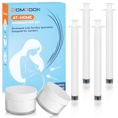 at-Home Insemination Kit, Conception Support, Easy DIY Insemination for Minimal Sperm Waste & Family Planning, 4 Applicators & 2 Collection Cups