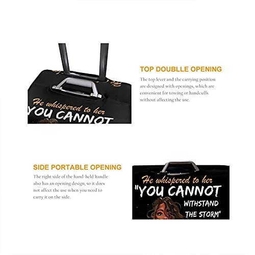 Image of Travel Suitcase Protector African American Girl Elastic Protective Washable Luggage Cover With Concealed Zipper Suitable For 18-32 Inch, Color 21, S (for 18--21 inch luggage)