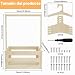 Imagen de Cesta de bebé regalo con asa de madera para baby shower