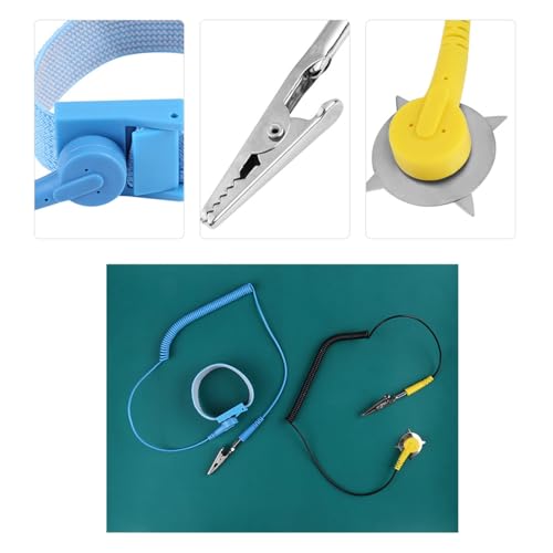 Image of Anti Static Mat, 11.8 inchx15.7 inch, ESD Mat, Anti Static Wrist Strap, Grounding Cord for Electronics Repair PC Building
