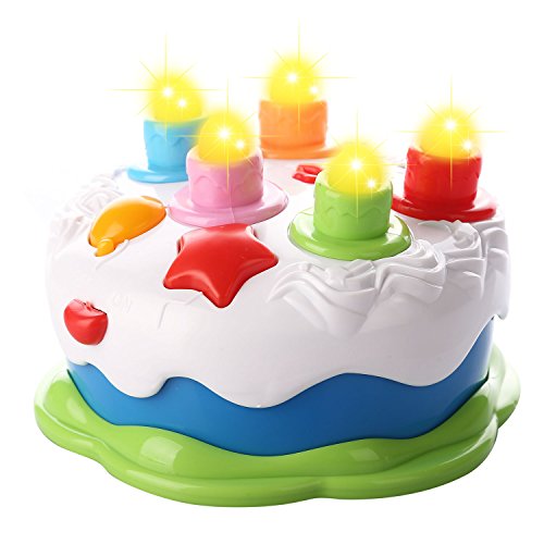 Image of Love&Mini Birthday Cake Toys - First Birthday Cake Toy with LED Lighting, Music and Sonds, Great Baby Musical Toys for 1 2 3 4 Years Old Boys Girls Birthday and Xmas Gift