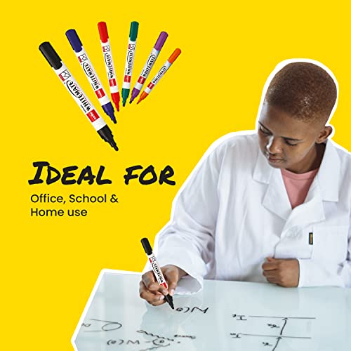 Image of Cello Whitemate Vivid Whiteboard Markers | Set of 6 Whitemate Whiteboard Marker Set - Pack of 4 (Multicolour)