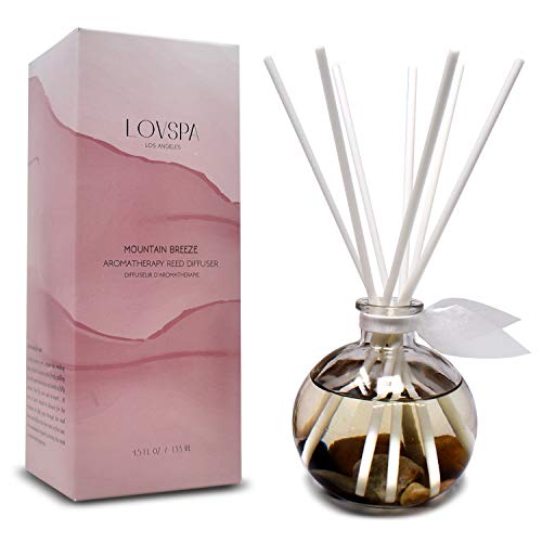 LOVSPA Mountain Breeze Reed Diffuser Oil & Sticks Gift Set | Cashmere Woods
