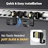 2 Pack L Track Hooks with Single Stud Fitting, Spring-Loaded Adjustable Gear Hook, 100LBS Max Load Capacity, Heavy Duty Tie Down Accessories for Trailers & Garages - Black Gold - 3