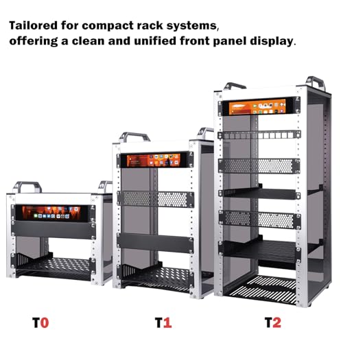 Image of GeeekPi 6.91 inch 1424x280 LCD Touch Screen 1U Rack Mount Monitor for DeskPi RackMate T0 /T1 /T2 /T0 Plus /T1 Plus /TL1 Server Cabinet and 10 inch Server Rack