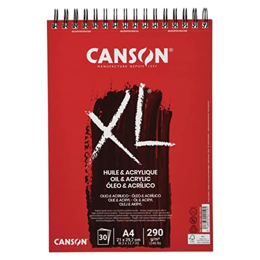 Canson XL Óleo & Acrílico Álbum Espiral A4 30H Fino 290g