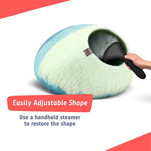 Purrz Eco Calming Mochi Felt Cat Bed Cave | 100% Natural & Hypoallergenic Kitten Bed For Indoor | Soft Cozy Dog Cave Bed For Cats, Kittens, And Puppies | Handmade Merino Wool | Medium Sydney #TOP5