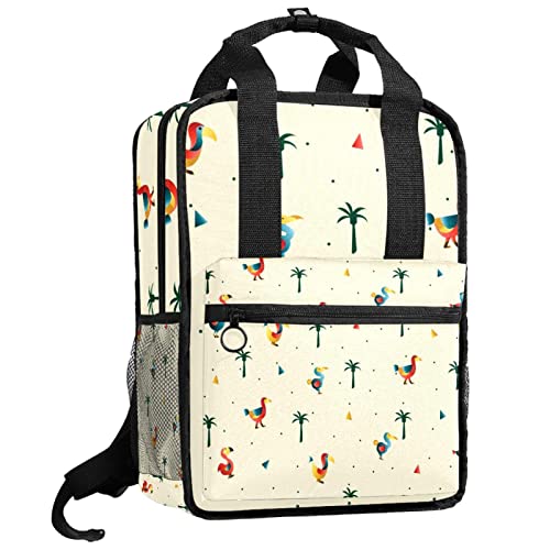 Sac à dos à rayures bleu marine et rouge avec bretelles réglables pour le quotidien