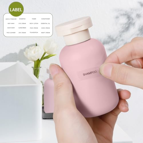 Image of ASEVAT 3.4 oz Plastic Squeeze Bottle for Lotion, Plastic Empty Shampoo Conditioner Container, Plastic Travel Size Toiletries Bottles for Shampoo, Lotion, Cream and Liquids (3 Pcs)
