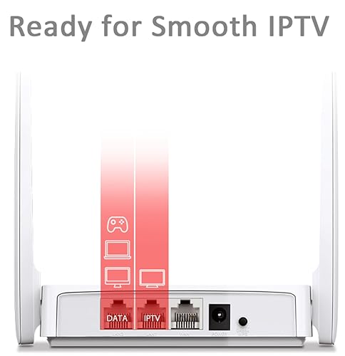Roteador Wi-Fi Mercusys AC10 Wireless AC1200 Dual Band 2,4/5 GHz, 4 antenas de alto ganho, Controle