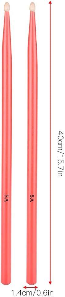 Alomejor Drumsticks, Lightweight Maple 5A Size, Beginner Drumsticks, for Kids Youth Music Education Home Entertainment