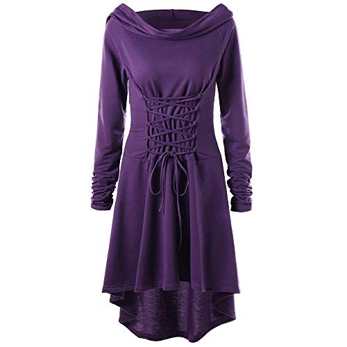 Robe gothique avec capuche mystique et manches longues de style Renaissance