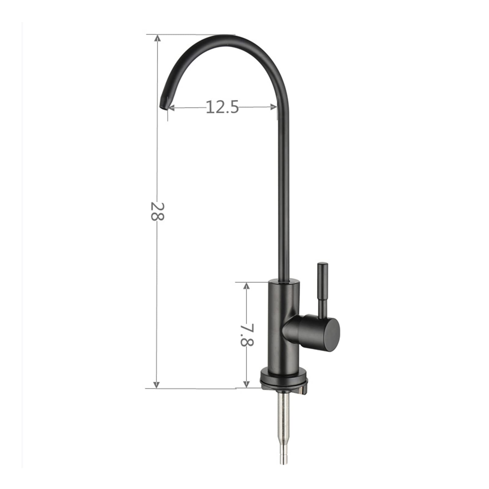 TTDGYYXW Grifo con Filtro de Agua, grifos para Fregadero de Cocina 360, Grifo de Agua Potable fría Individual, grifos para Fregadero de Cocina, Gris