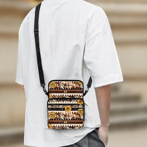 Small Crossbody Bags for Women Men, 2 Layer Messenger Sling Bag Waist Fanny Pack3