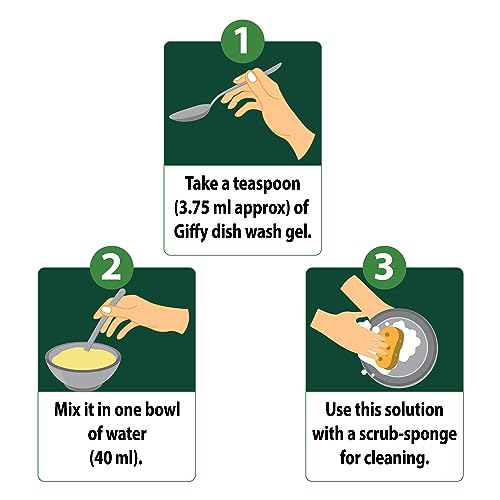 Image of Giffy Liquid Dish Wash Gel 5L with Active Salt & Lemon| 50% More Effective| Tough Grease Removal & Natural Fragrance| Removes Odour| Easy Lather & Rinse Off| Leaves No White Residues| Hand-Safe