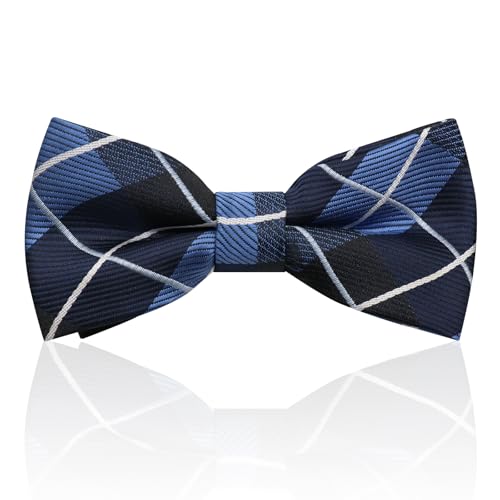 LJBFNN Bow Ties for Boys, Kids Bow Tie Adjustable Pre-Tied Pattern Bowties for Kids Girls Toddler Wedding Party Graduation (Blue)