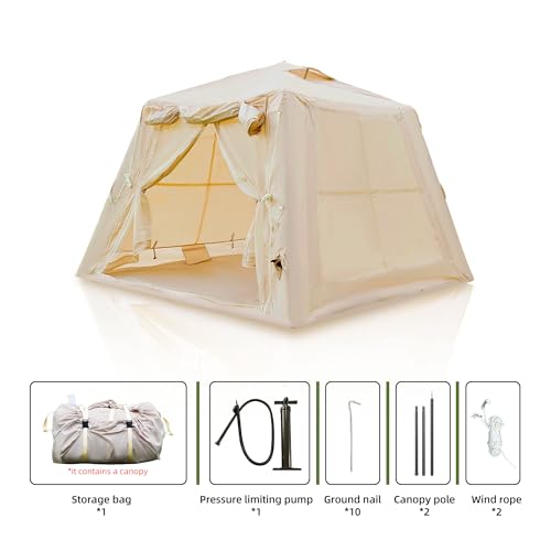 Carpa Inflable para Camping con Dosel 3 Personas, 4 Estaciones miniatura 4
