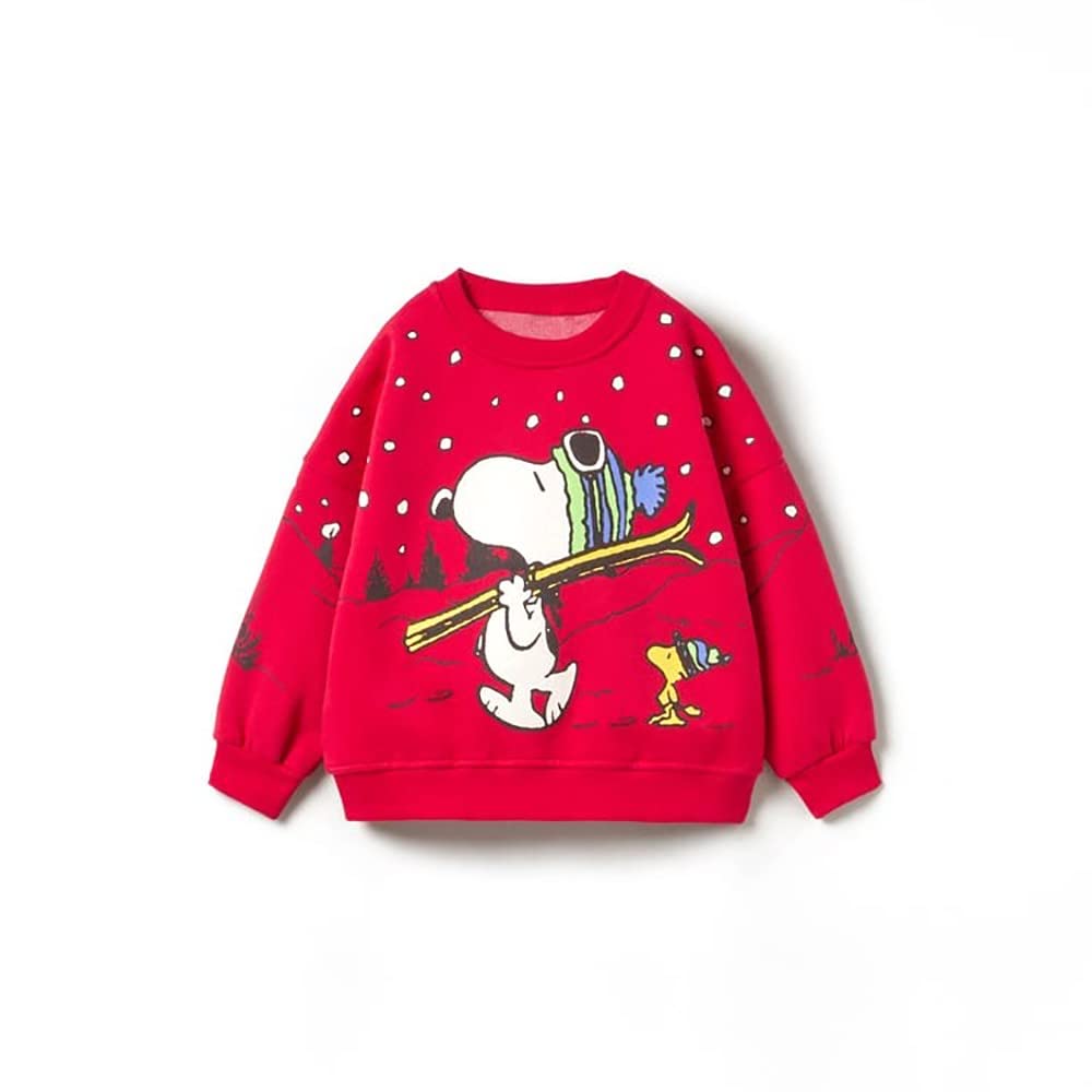 Peanuts Snoopy Sweatshirt For Infant Boys - Grey/red 12-18months