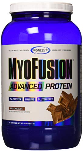 Gaspari Nutrition Myofusion Advanced Protein, Protein Blend with Whey Protein, Casein Protein and Isolate Protein, Low Fat and Gluten Free (2lbs, Chocolate)