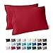 Bare Home Premium 1800 Ultra-Soft Microfiber Pillowcase Set - Double Brushed - Hypoallergenic - Wrinkle Resistant (Standard Pillowcase Set of 2, Red)