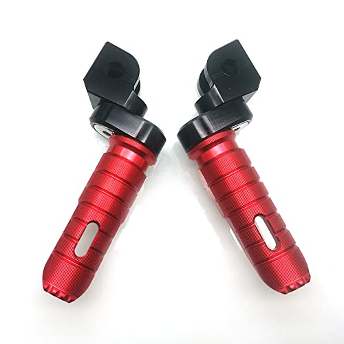 Image of MZS Motorcycle Foot Pegs, Double Adjustable Front Rider Footpegs Footrest Rest Pedal Red Compatible with GSXR 600 750 1000 GSX250R GSXS750 GSXS1000 GSXS1000F GSF1250 GSX650 SV650 SV1000 DL650 DL1000
