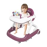 👶【Hauteur Réglable】 Les marchettes pour tout-petits utilisent un réglage de la hauteur du corps à 2 vitesses + un réglage libre de la hauteur de la poche de siège, ce qui peut répondre aux besoins des enfants de différents âges et hauteurs et empêcher efficacement les joints toriques.