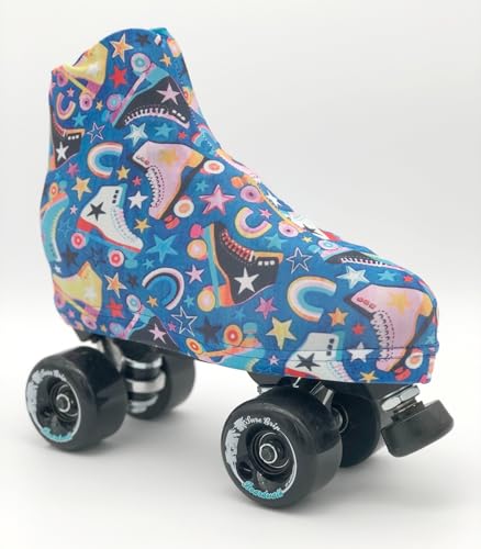 Uniq Skates Skating Boot Covers - Protective and Stylish Spandex Protection for Roller or Ice Skate Boots (pattern10)