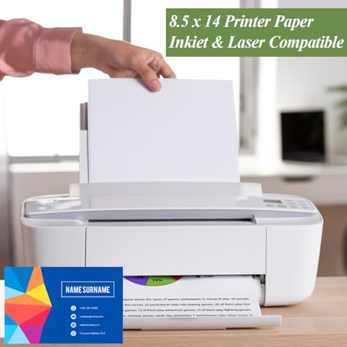Image of 8.5 inch x 14 inch Blank Print Paper - 50Sheets /100Pages Blank Loose-Leaf Papers, Legal Size Printing in Office /Home /School, 100gsm Blank Paper