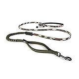 EzyDog Jogging Hundeleine für Kleine und Mittelgroße Hunde - Joggingleine Road Runner LITE 210cm - Leine zum Joggen mit Hund, Reflektierende, Elastische mit Bungee Ruckdämpfer (12mm, Camo)