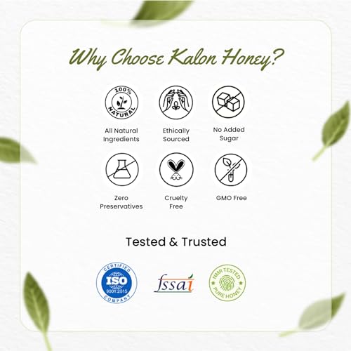 Image of KALON 100% Natural Acacia Honey | NMR Tested | No Added Sugar and Preservatives | Mild Flavour with Floral Aroma - 300 gm