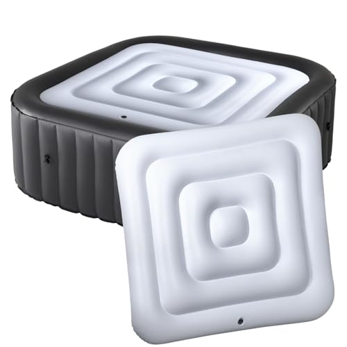 Mspa - Bâche gonflable - 162 cm - Bâche thermique carrée pour jacuzzi - Pour jacuzzi - Pour l'extérieur - 6 personnes