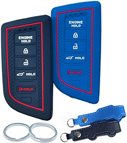 RUNZUIE 2Pcs 4 Buttons Silicone Smart Key Fob Compatible With 2022 2023 Acura MDX