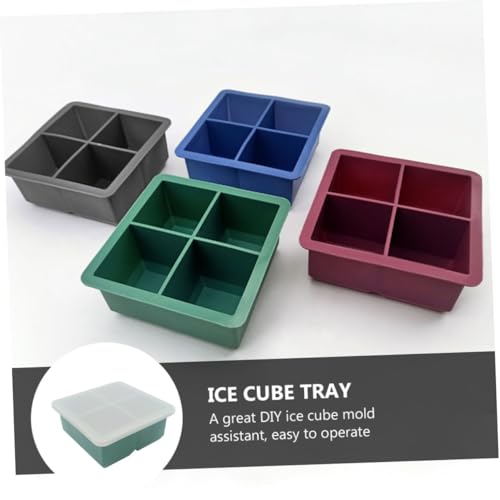 Molde para cubitos de hielo de silicona con tapa miniatura 3