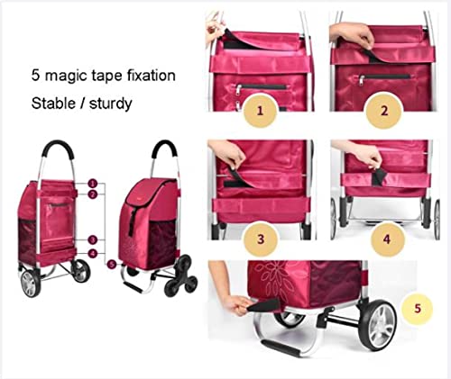 Tragbarer Trolley / Faltbarer Einkaufstrolley / Klappbar und Teufelsmarkt Hilfsmittel Auto Treppe – Bild 5