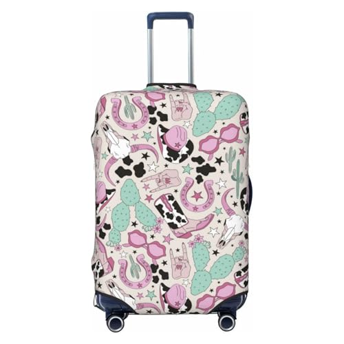 West Cowgirl Disco Travel Luggage Covers - Elasticity Suitcase Covers Protector for Luggage 18-32 Inch