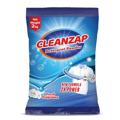 CLEANZAP DETERGENT POWDER 2Kg | Refreshing Floral Fragrance | 1 Count | 2X Powered Formula | Dissolves Easily | Washing Powder| Suitable for all machines | (B0CP1YR193) Amazon Price History, Amazon Price Tracker