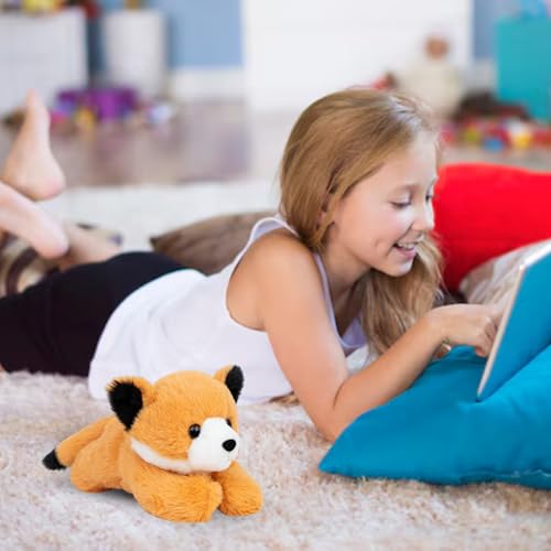 Image of Mirada Floppy Fox Soft Toy - Brown Plush Stuffed Animal for Kids, Boys & Girls - Birthday Gift - 21cm