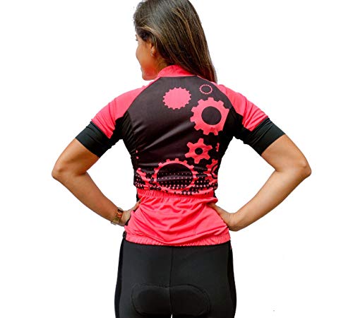 CAMISA FEMININA FAVO CATRACA ROSA FLUOR MANGA CURTA - M