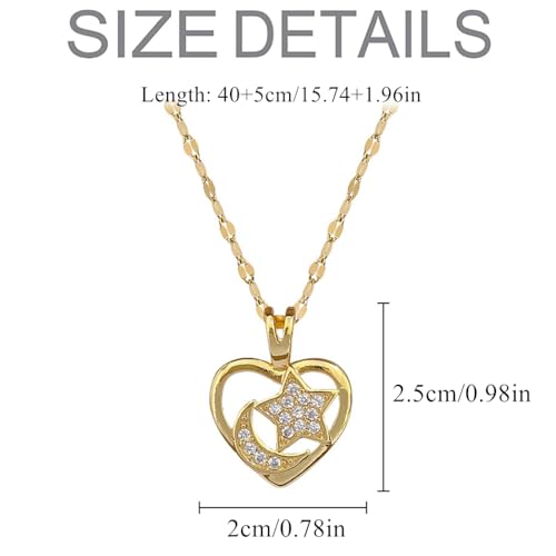 Collier pendentif zircon de qualité supérieure et chaîne acier inoxydable durable - 6