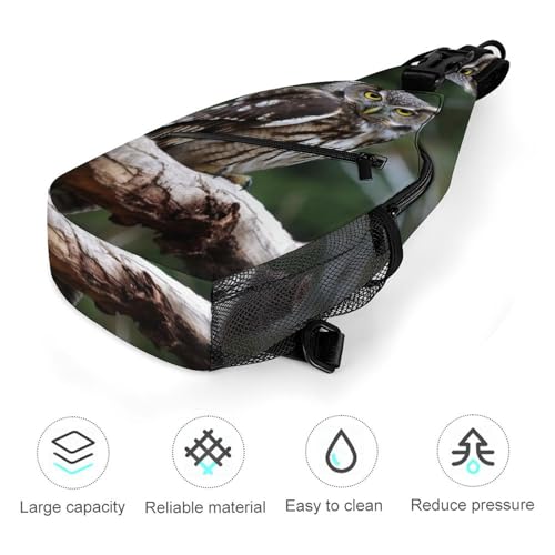 Morrales Wild Owl Birds Sling Bag para senderismo miniatura 5