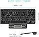 Arteck Kabellose Tastatur, Deutsches QWERTZ Layout Kompakte USB 2,4 GHz Mini Kabellos Tastatur mit Multimedia-Tasten, Kompatibel mit PC, Notebook, Laptop, Windows 11, 10, 8 Schwarz