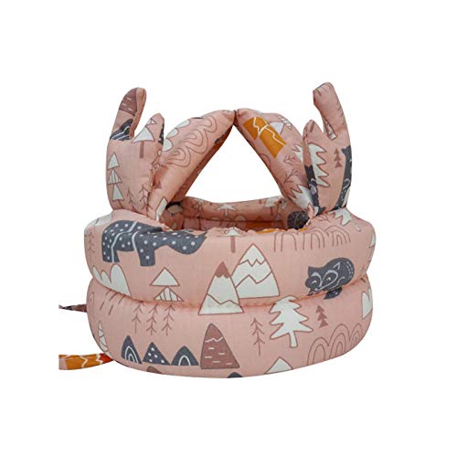 Sconosciuto 2020 Kindermuts Merk Cartoon Animal Double Printting Cotton Knit Beanie Hoed voor Toddler Jongen Meisjes Lente Herfst Winter Hoofddeksel Roze