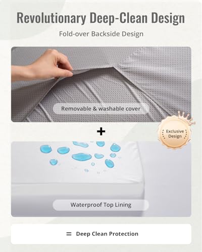 Image of Blissful Diary 1.3 inch Thick Baby Play Mat, 71x59 Playpen Mat with Removable & Washable Cover, Extra Large Crawling Rug for Floor, Foam Cushion & Non-Slip Backing for Kid, Toddler and Infants, Light Grey