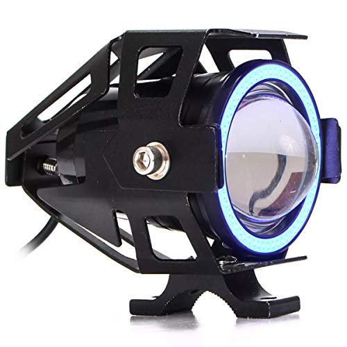 Par Farol De Milha de Led U11 30w com Angel Eyes Projetor 12v para Moto e Neblina com Botão Liga/Des