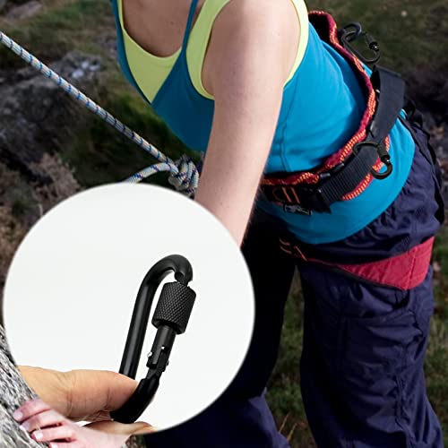 SZXMDKH 4Pcs Locking Carabiner Clips, D-Ring Carabiners with Screw Lock - Image 4