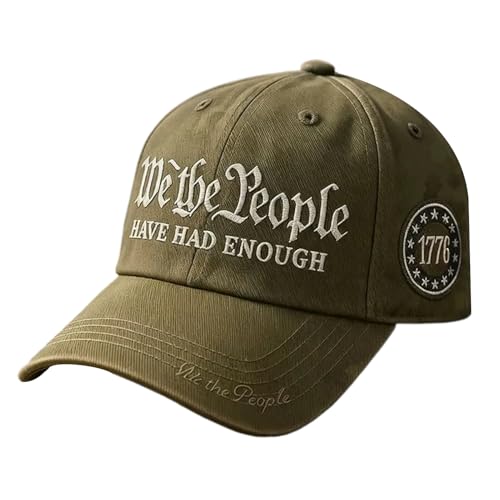 We The People - Gorro de béisbol Unisex con Texto en inglés «We The People Have Had Enough Gorras» para Camping, Senderismo, Golf, Ciclismo, Eventos Deportivos, Celebraciones, desfiles del 4 de