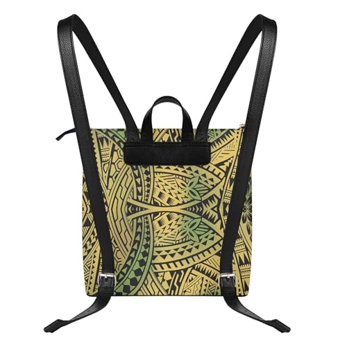 2025 Women'S Zipper Backpack Casual And Versatile Large-Capacity Backpack Polynesian Samoan Art Style2