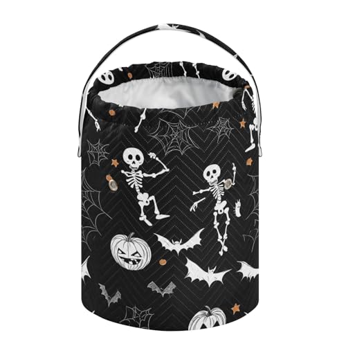 Image of Yarn Storage Bag Small Crochet Bag Knitting Bag Organizer Halloween Skeleton Yarn Bags for Crocheting Basket