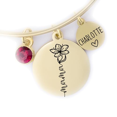 Mama Bracelet with Kids Names, Mom Birthstone Bracelet, Custom Jewelry for Mama, Mothers Day Gift from Son