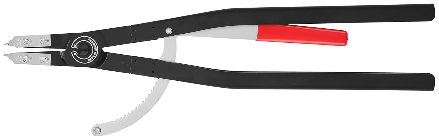 Knipex Pince Circlips - Alésage:122-300mm - Pointes:3,5mm, Droites-Longueur : 570 mm - Avec système de blocage, Pointes interchangeables, Époxy noir, 44 10 J5